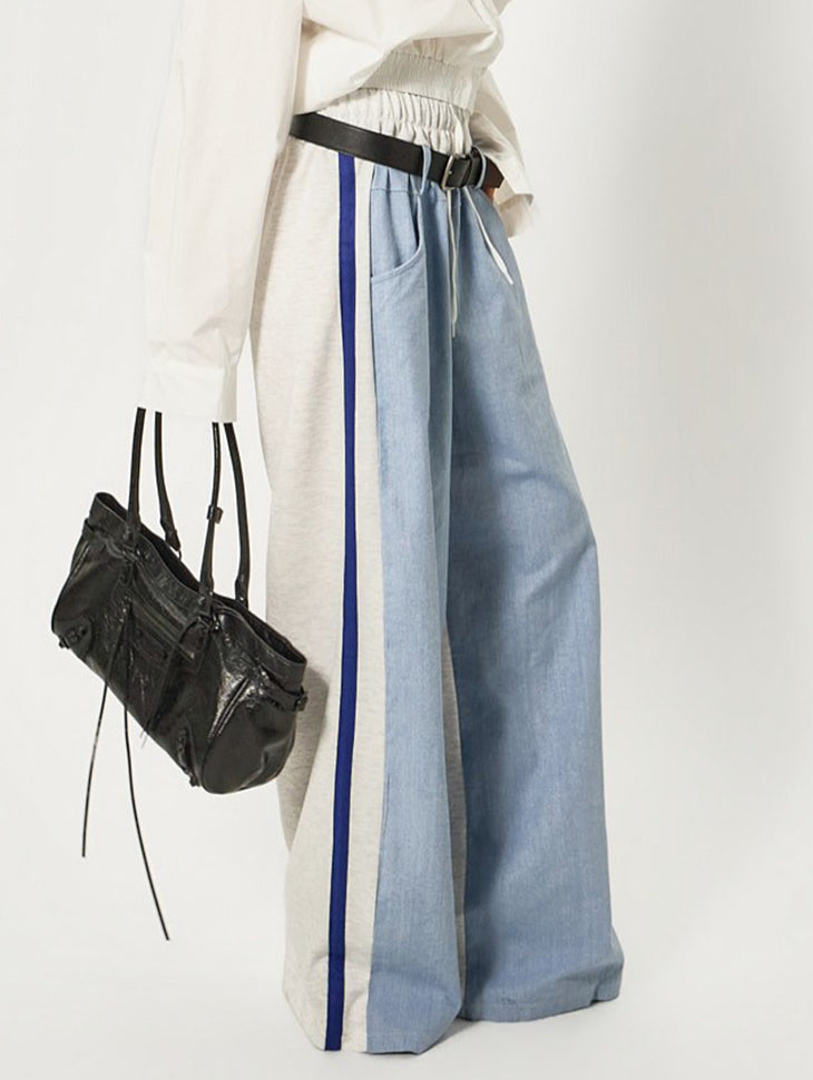 P3772 Line Contrast Wide Pants