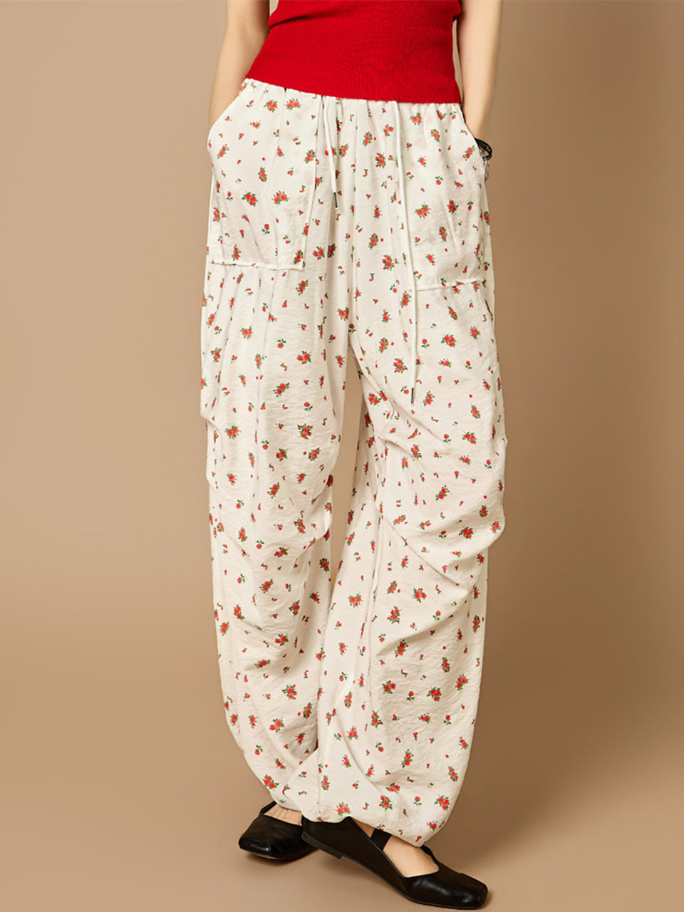P3834 Flower Wide Pants