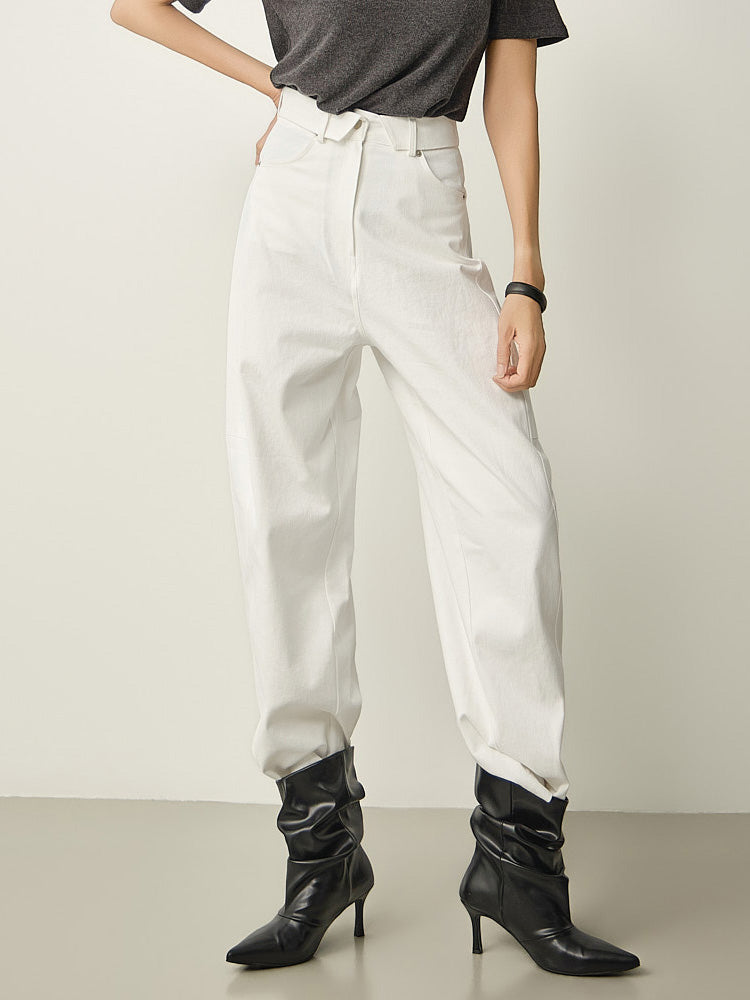 P3956 High-Waisted Double-Pleat Pants