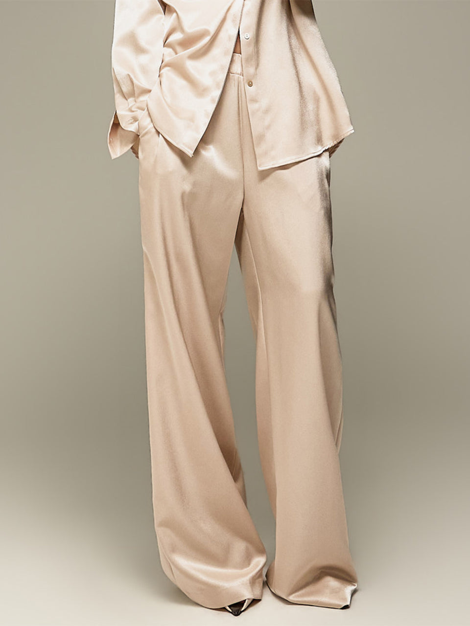 P3974 Satin Wide Pants