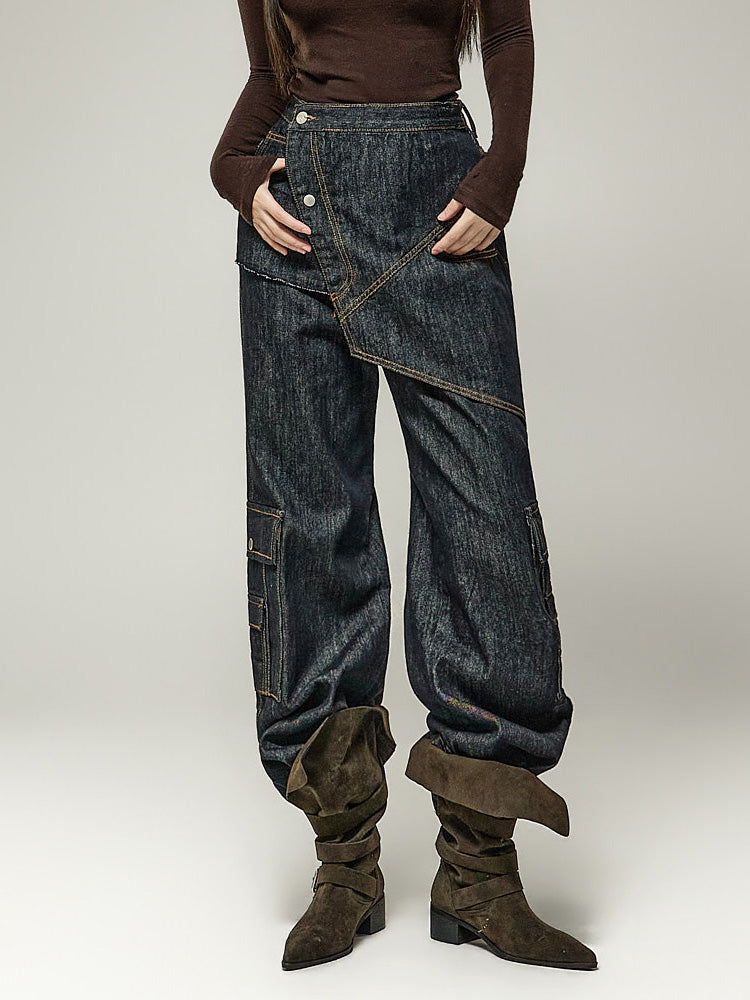 PJ677 Layered Cargo Jeans