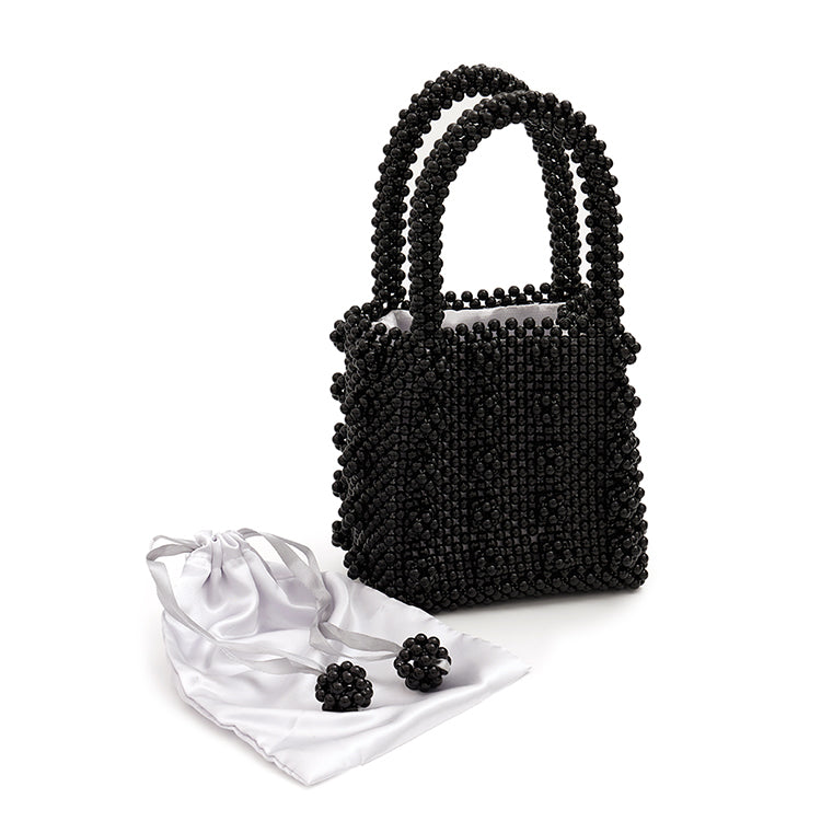 A-1547 Bead Mini Tote Bag (Pouch Set)
