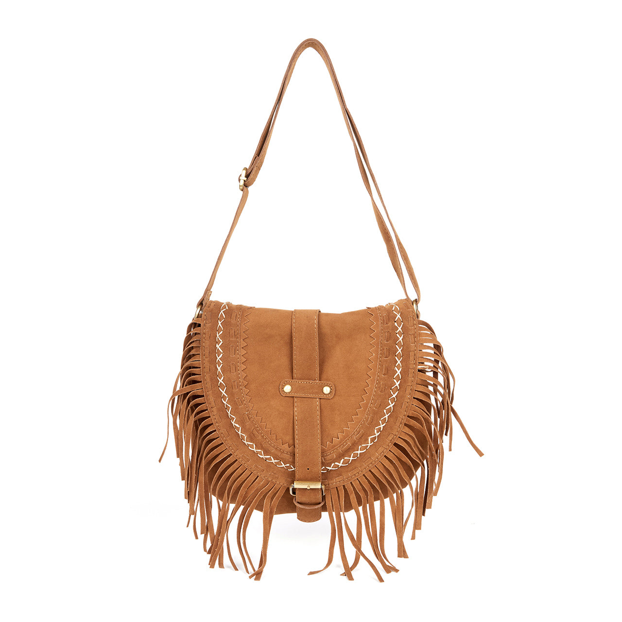 A-1608 Bohemian Suede Shoulder Bag