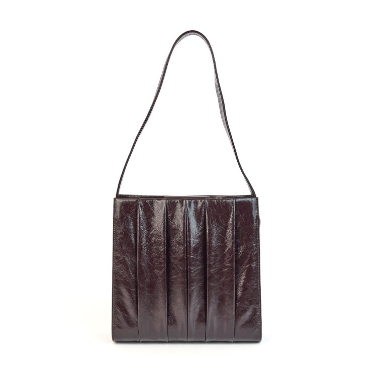 A-1651 Leather Square Shoulder Bag