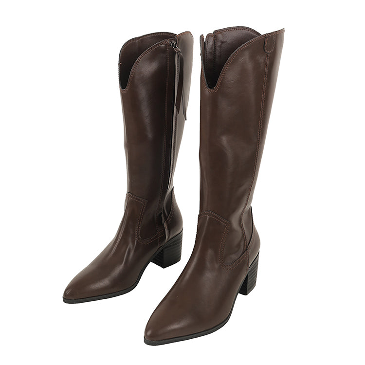 AR-2825 Western Middle Heeled Long Boots