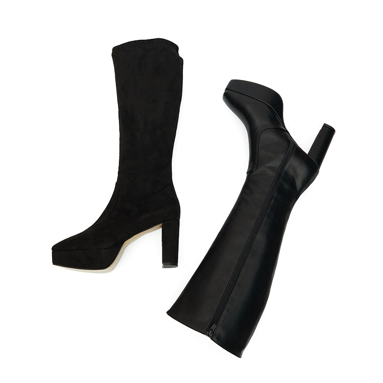 AR-3020 Platform Heeled Long Boots