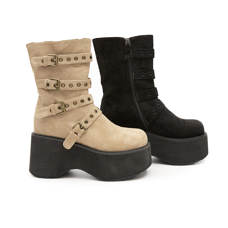 AR-3203 Belt Platform Boots