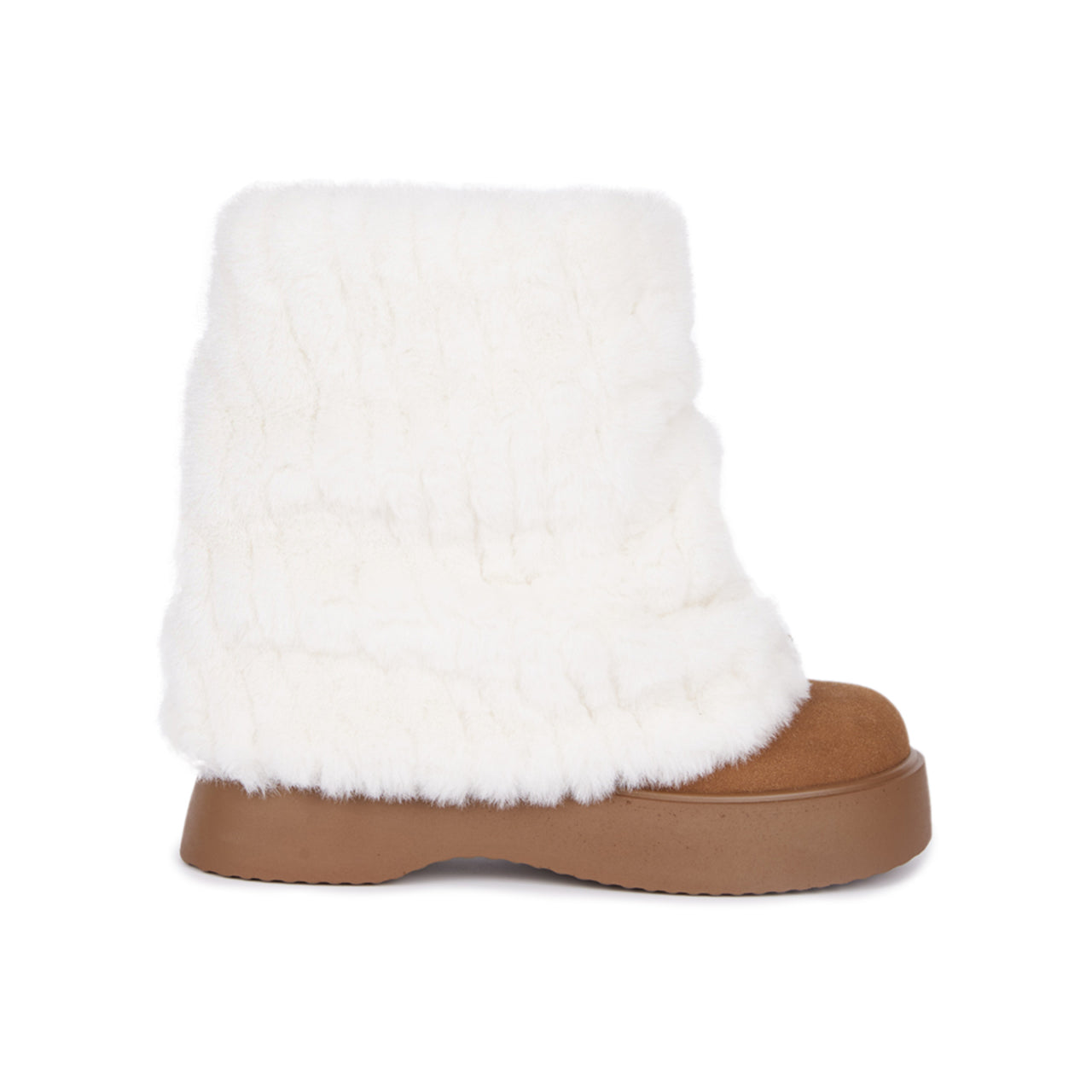 AR-3357 Fur Fold Over Short Boots