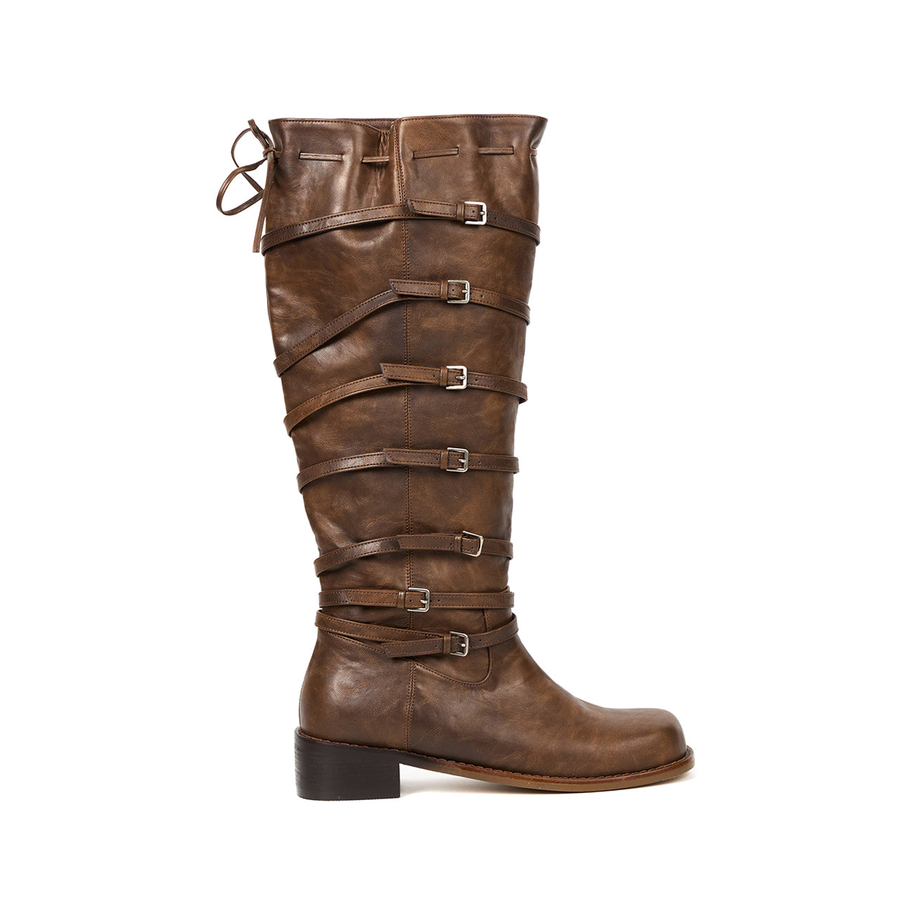 AR-3372 Belt Strap Middle Boots