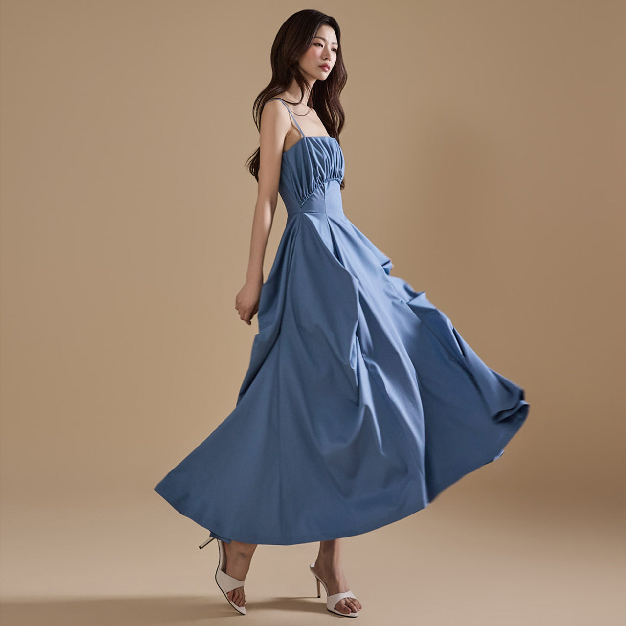 D9484 Shirring Dress