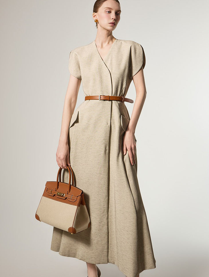 D9592 Wrap Flare Dress