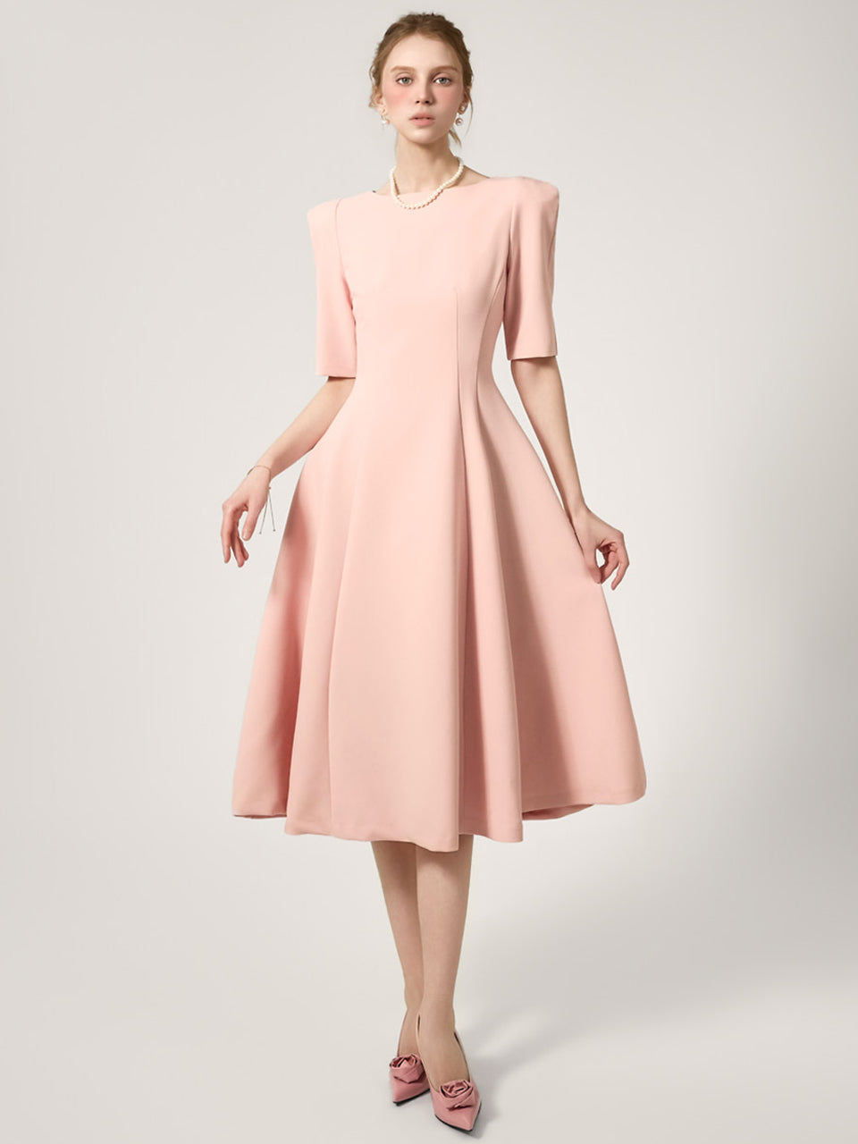 D5478 Flare Midi Dress