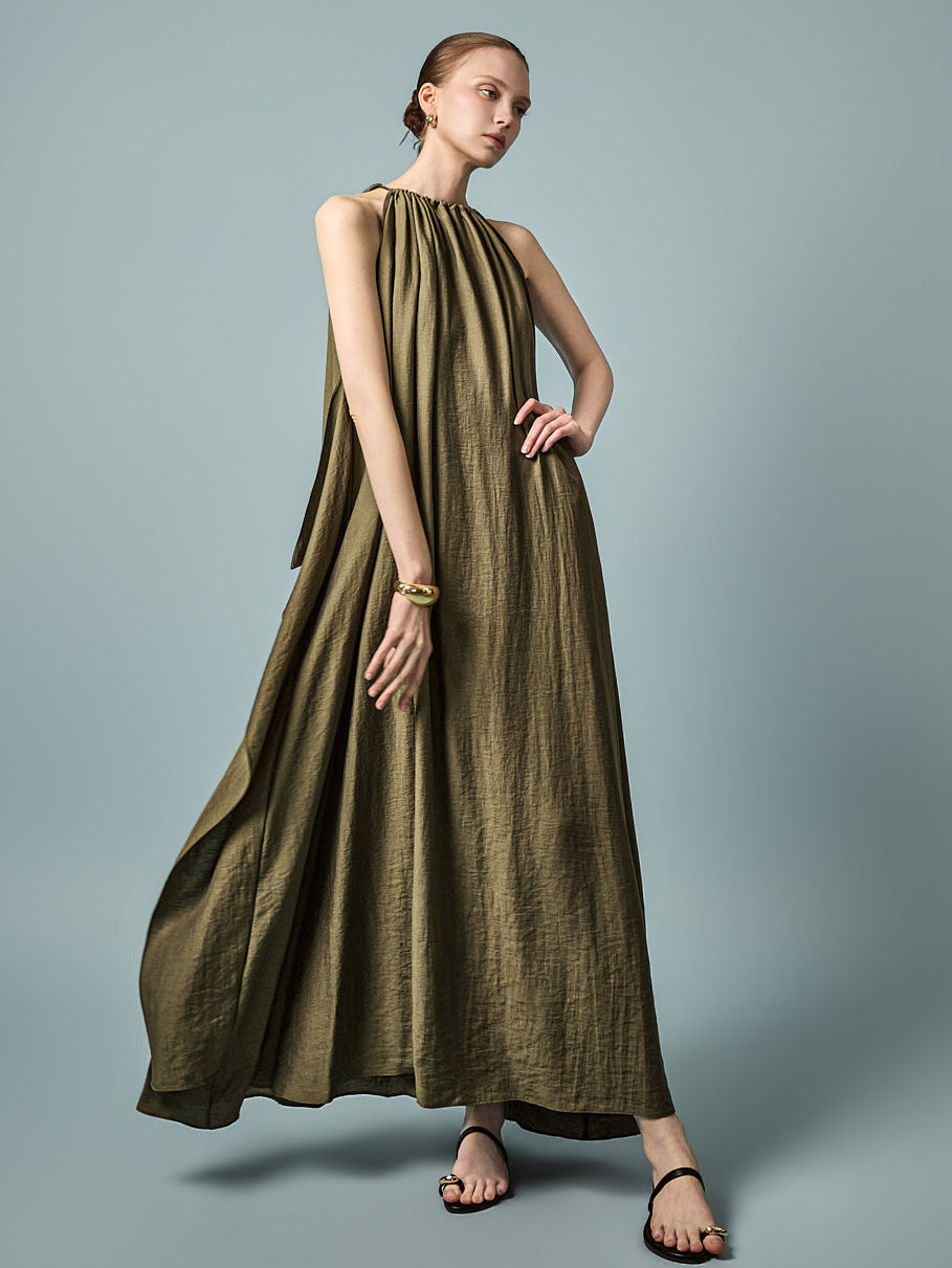 D9624 Airy Halter Dress
