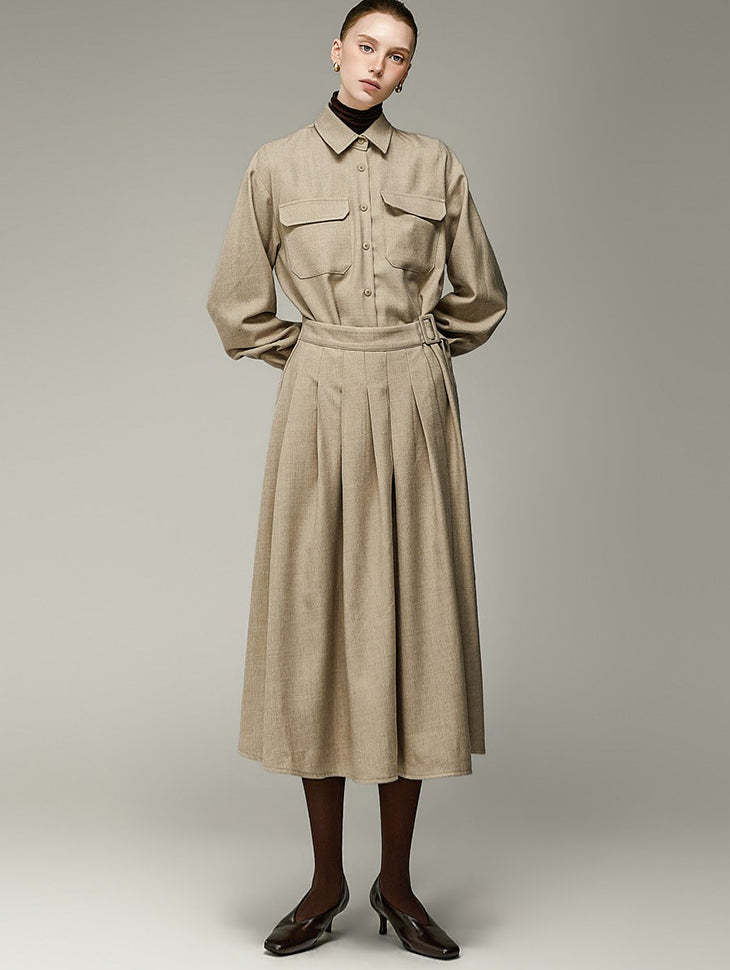 D5715 Shirts Wrap Dress