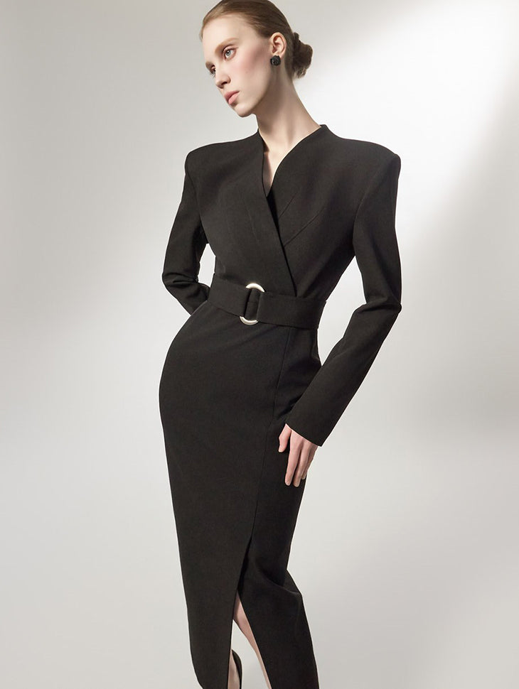 D9588 V-Lab Tailored Dress