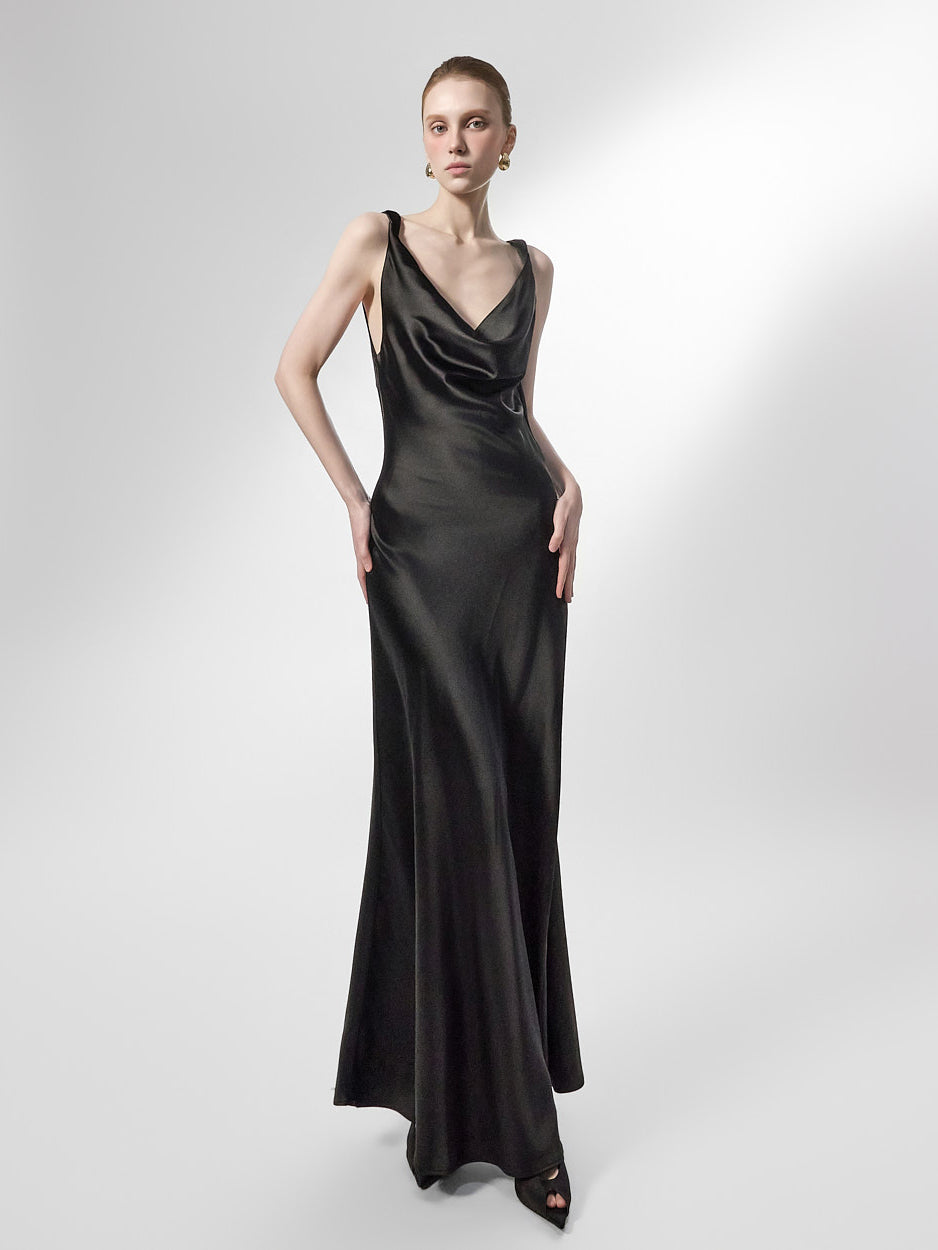 D9600 Satin Slip Dress
