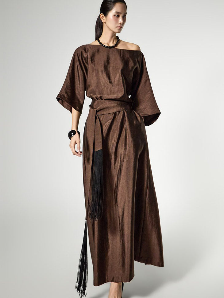 D9614 Two-Way Fringe Dress