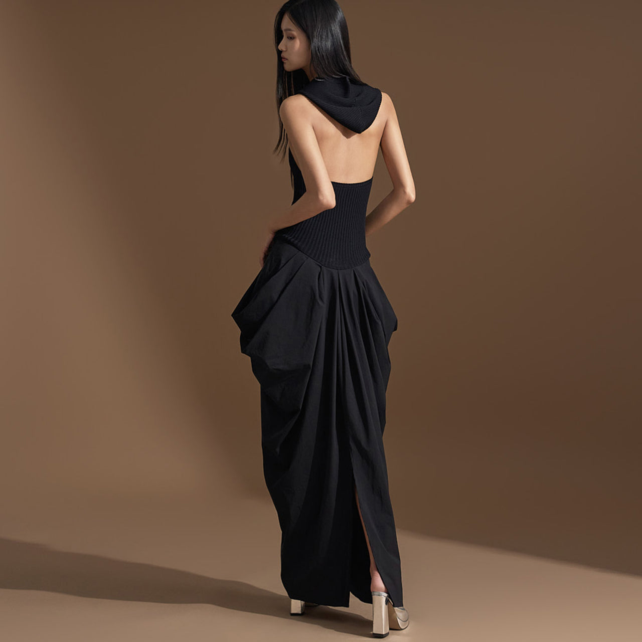 D4959 Draped Dress