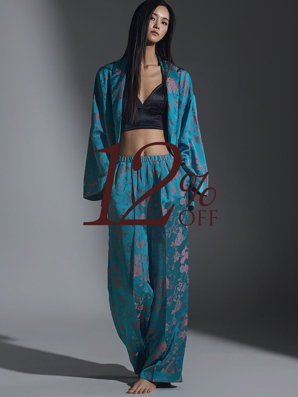 D9490 缎面家居服两件套