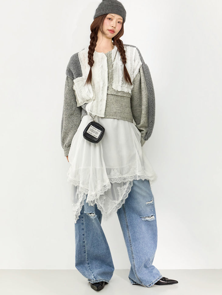 D5451 Lace Slip Dress