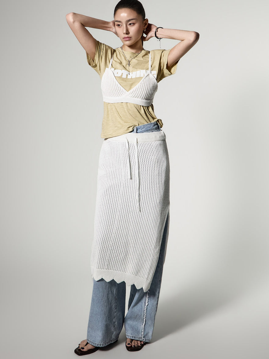 D5496 Waffle Knit Two-Piece