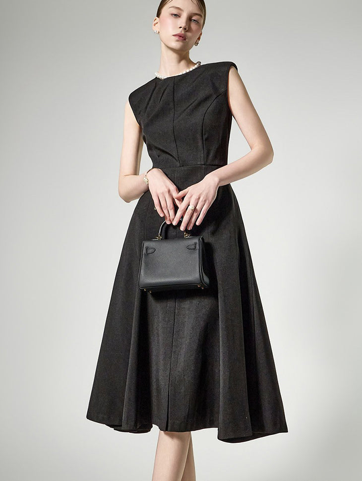 D5522 Pintuck Flare Dress