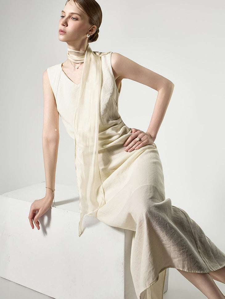 D5523 Chiffon Scarf Dress