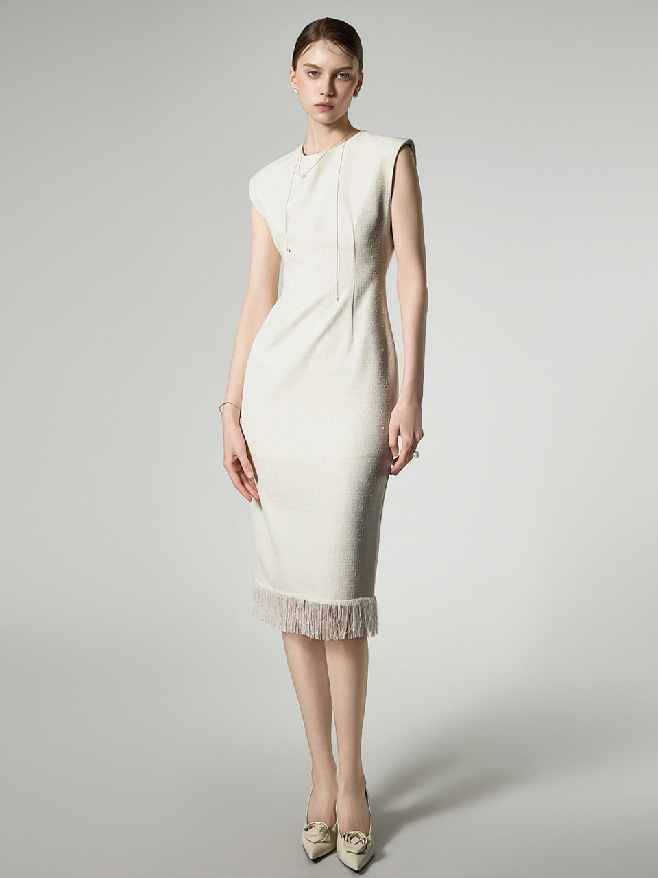 D5526 Fringe Slim Fit Dress