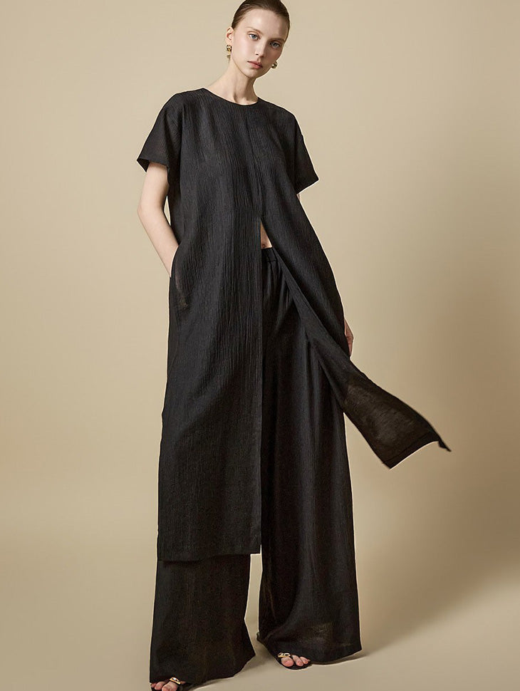 D5614 Layered Pleated Two-Piece Set