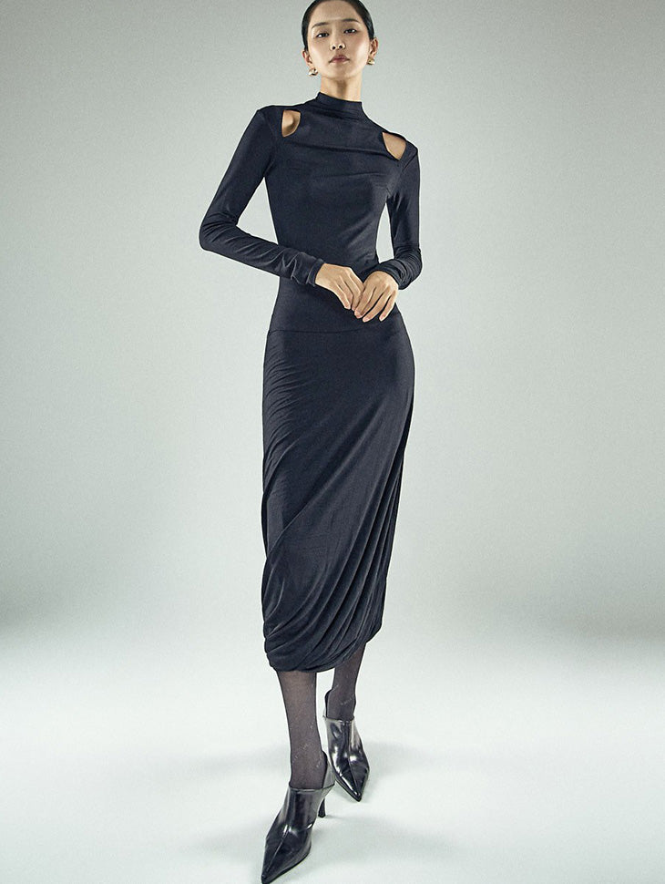 D5699 Shoulder Cutout Dress
