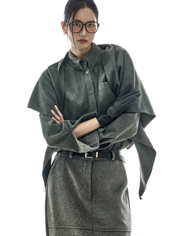 S833 Shirts with Muffler