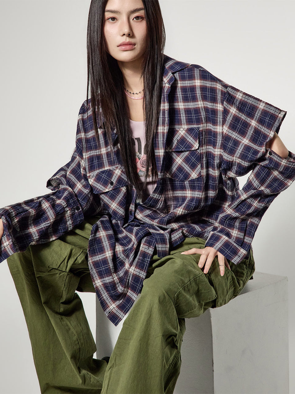 S873 Two-Way Check Shirts