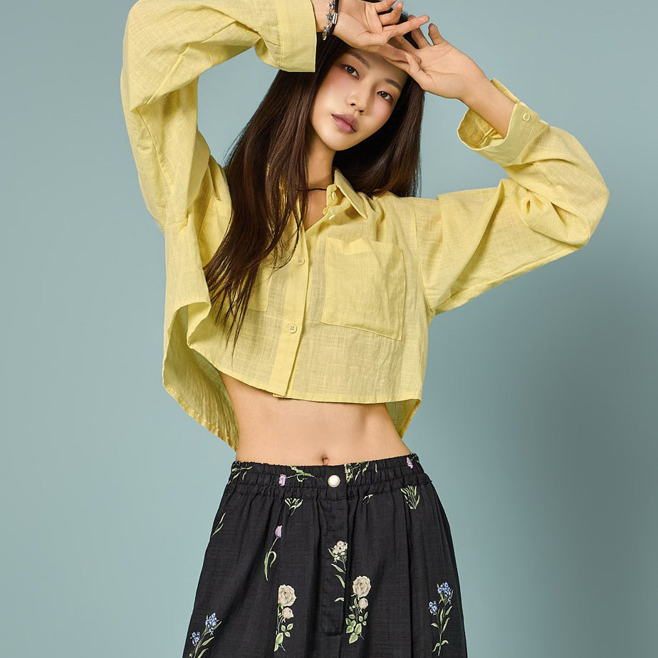 S902 Pocket Crop Shirts