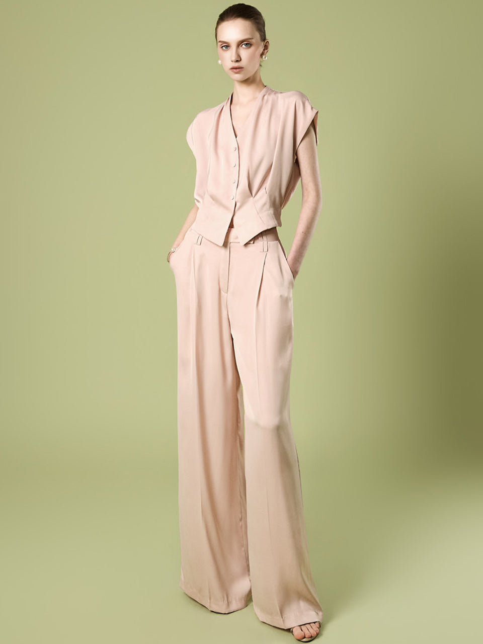 TP2413 Blouse and Slacks Set