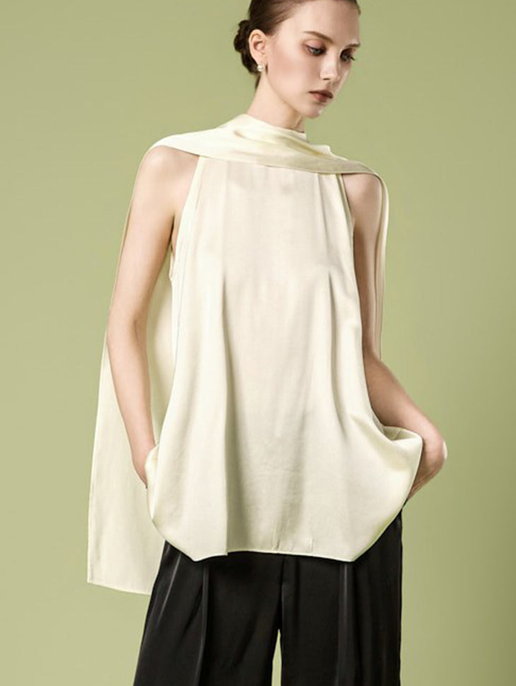 B9217 Silky Scarf Blouse