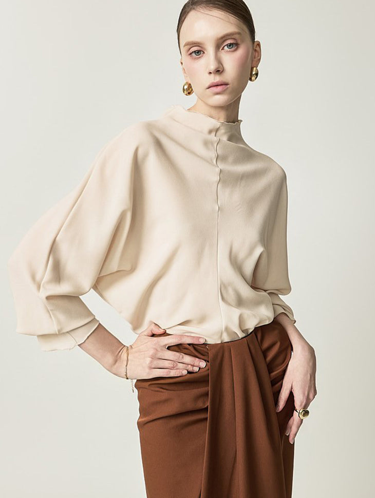 B3258 Mock Neck Blouse
