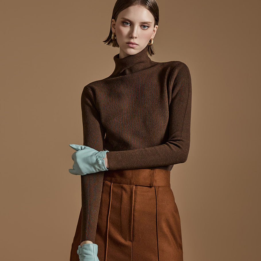 E3641 Turtleneck Slim Top