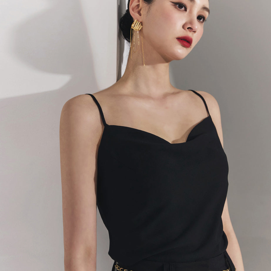 E3015 Cowl Neck Sleeveless