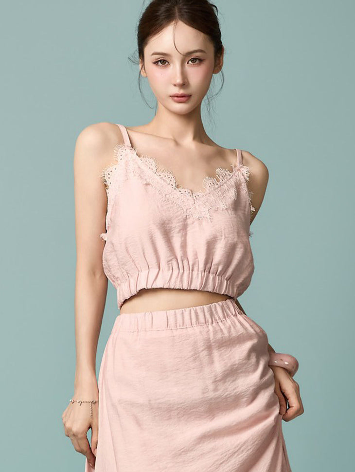 E4324 Lace Camisole Sleeveless Top
