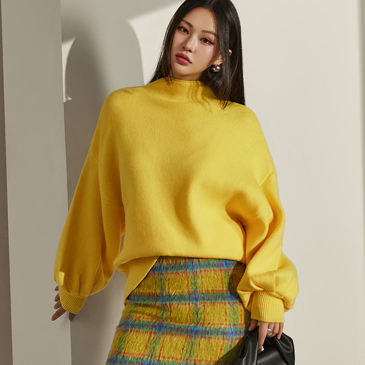 E1852 Raglan Puff Sleeve Knit