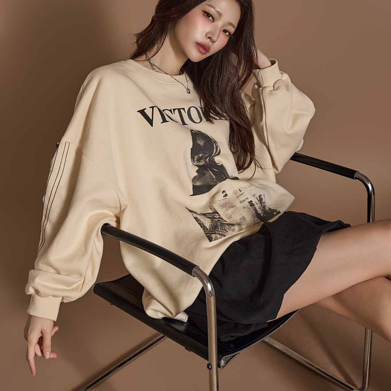 E3553 Printed Sweatshirt