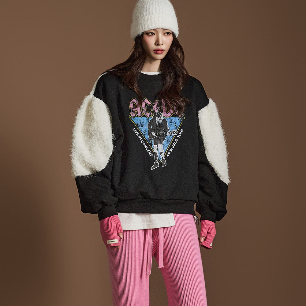 E3648 Fur Printed Sweatshirt