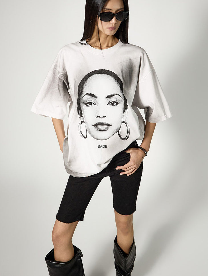 E4158 Face Print Top