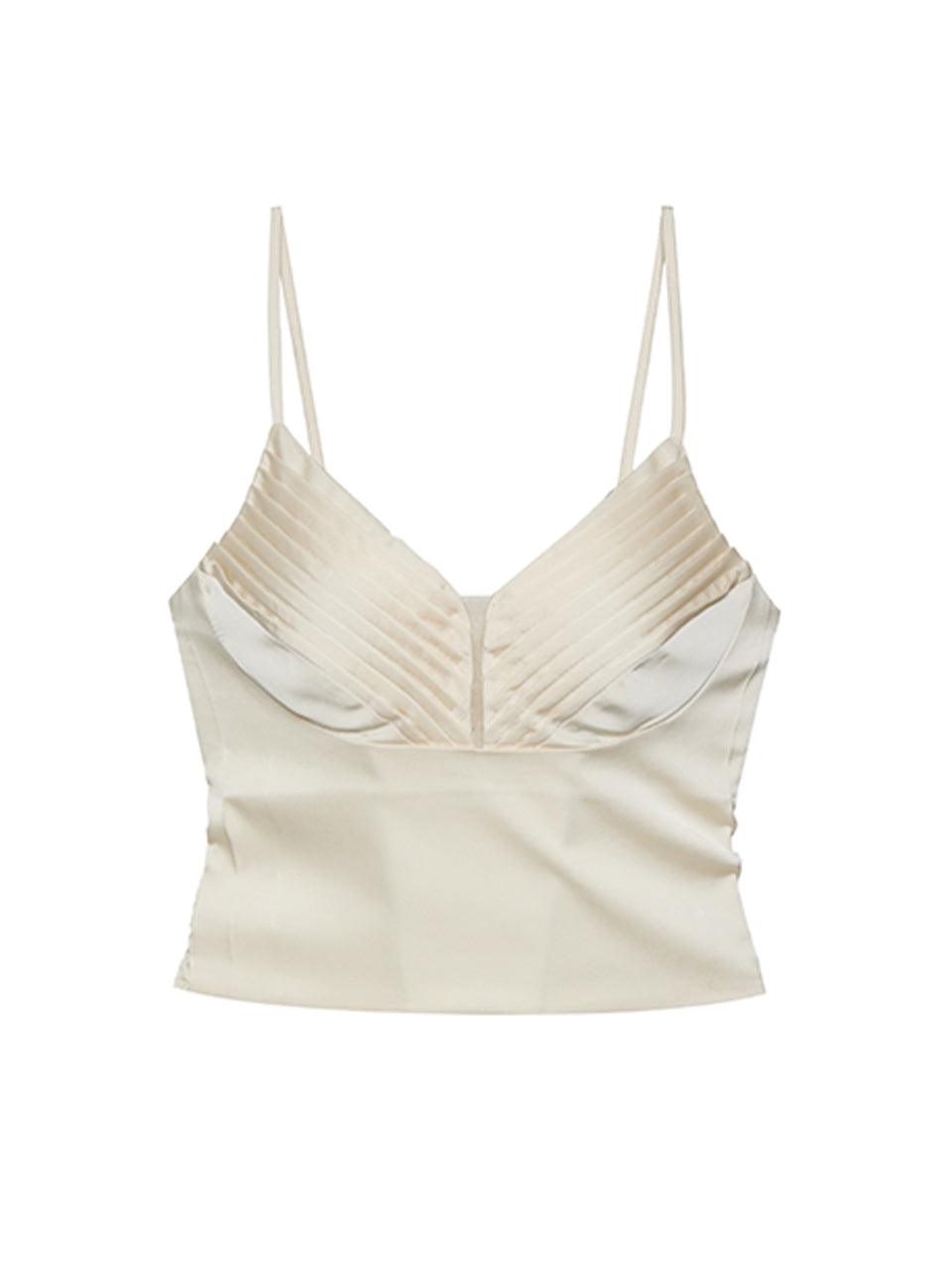 E4190 法式褶裥缎面无袖上衣