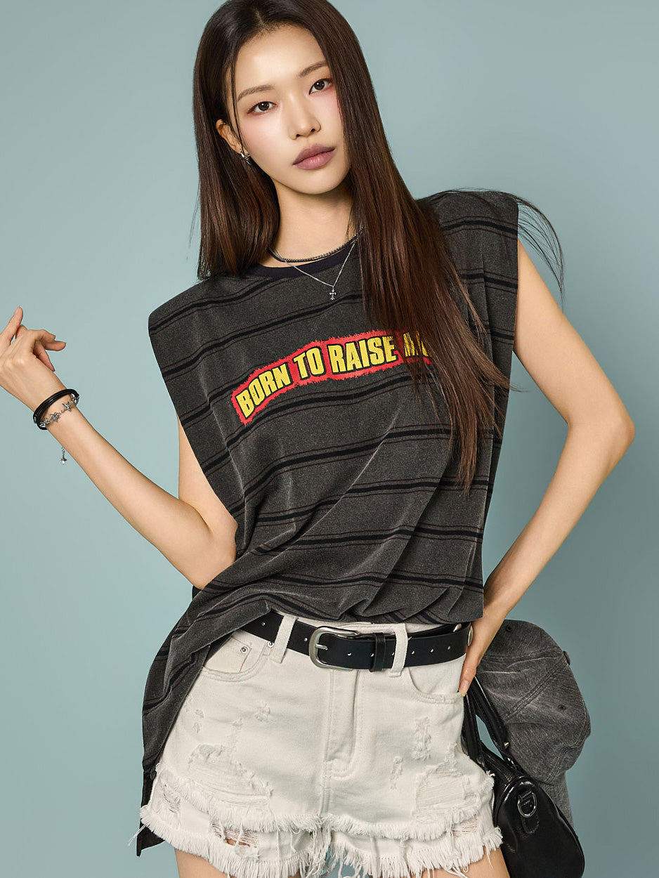 E4359 Pigment Stripe Top