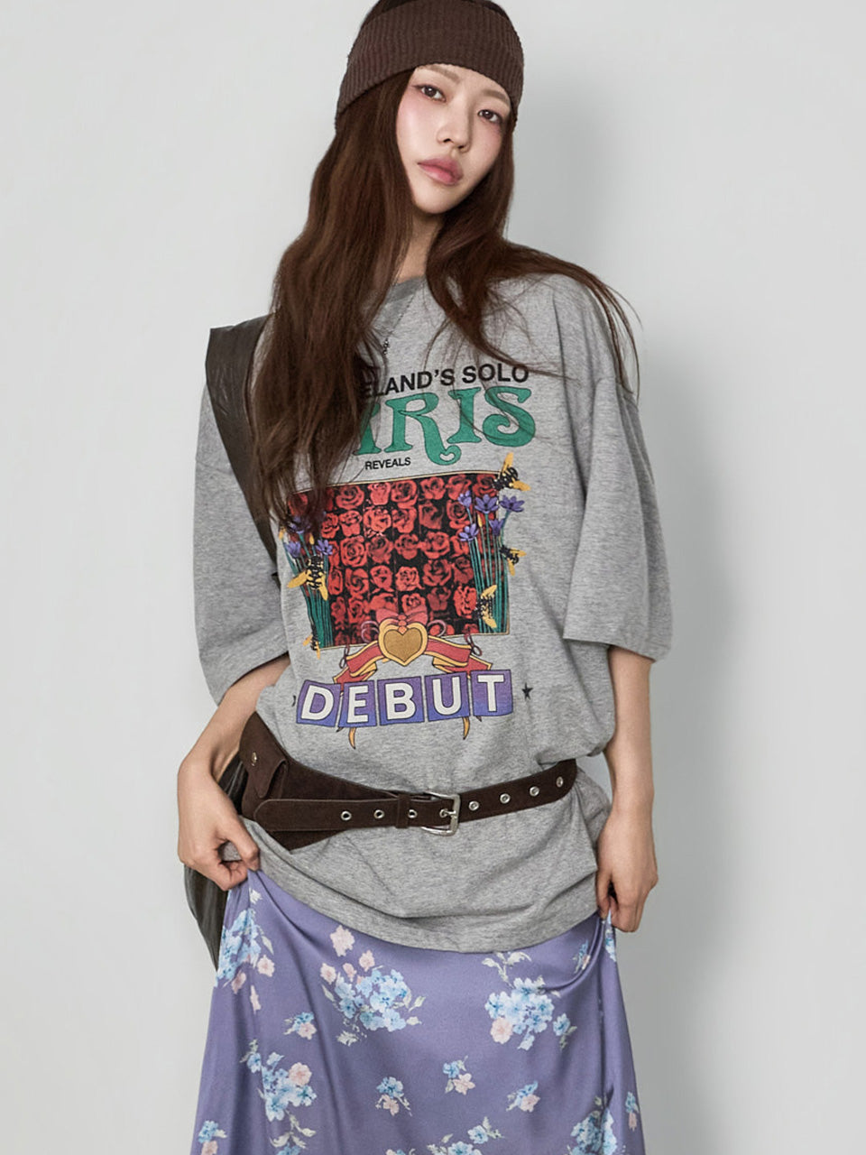E4384 Vintage Printed Top