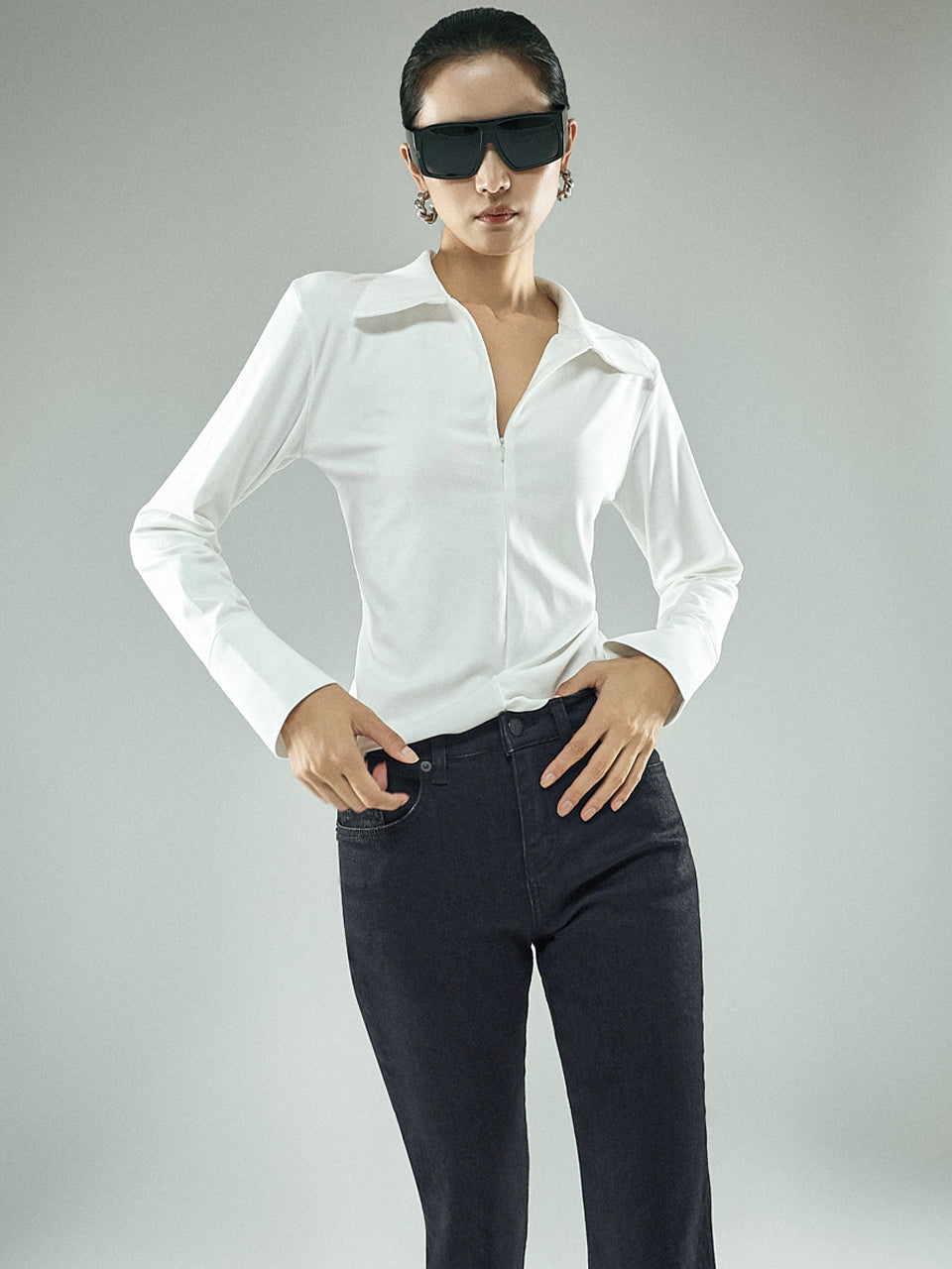 E4390 Open Neck Slim Top