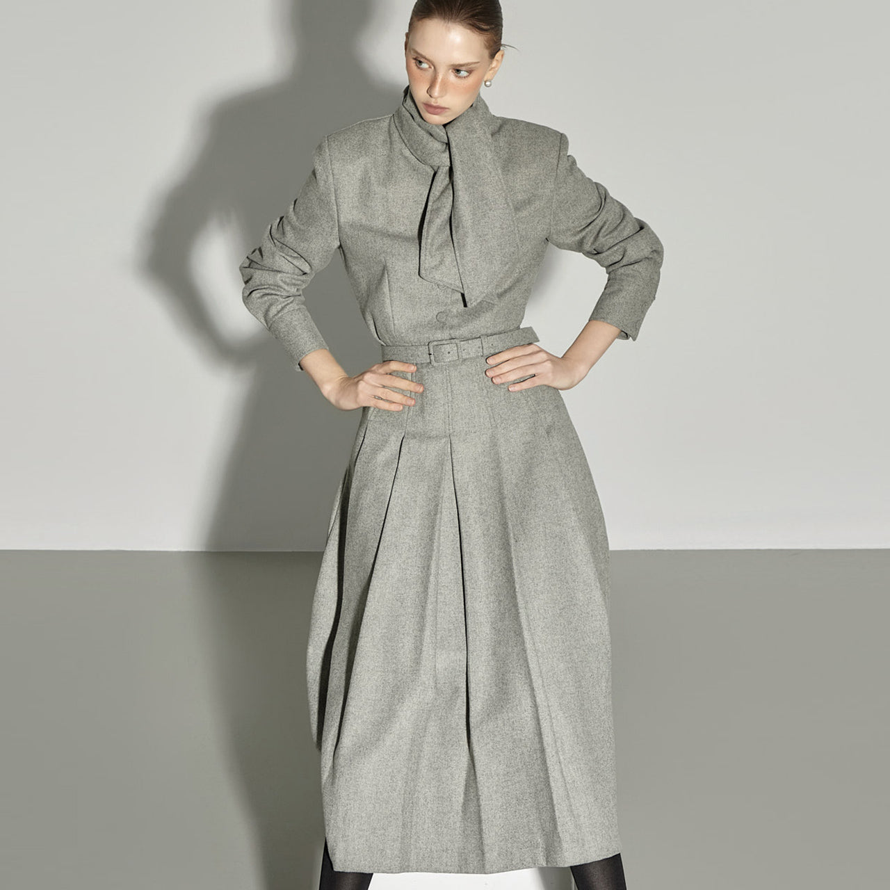 D5166 Wool Dress With Belt