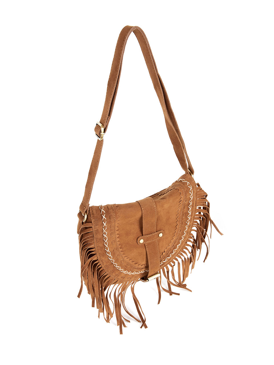 A-1608 Bohemian Suede Shoulder Bag