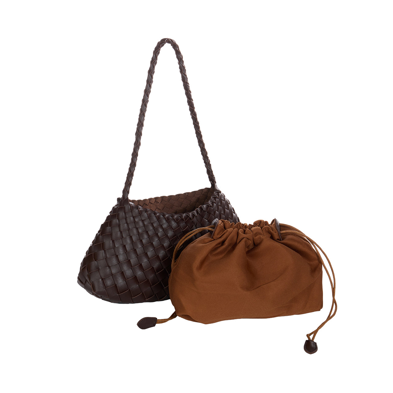 A-1732 Leather Weaving Shoulder Bag